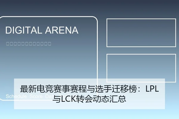 最新电竞赛事赛程与选手迁移榜：LPL与LCK转会动态汇总